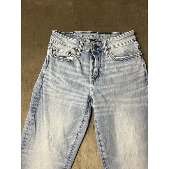 American Eagle Athletic Skinny Airflex + Distressed Jeans Size 26 x‎ 28 - Picture 2 of 9